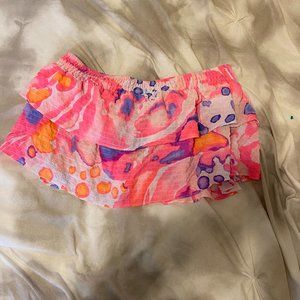 lily pulitzer pink print cropped tube top